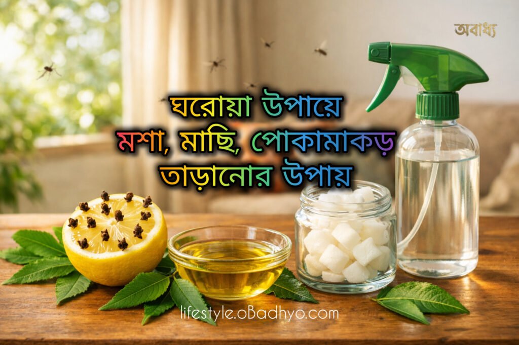 ঘরোয়া উপায়ে মশা, মাছি, পোকামাকড় তাড়ানোর উপায় – লেবু, লবঙ্গ, নিম তেল ও কর্পূর